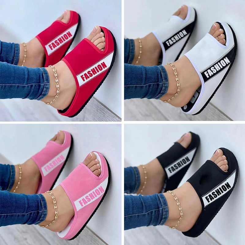 Fabric Flat Sandals