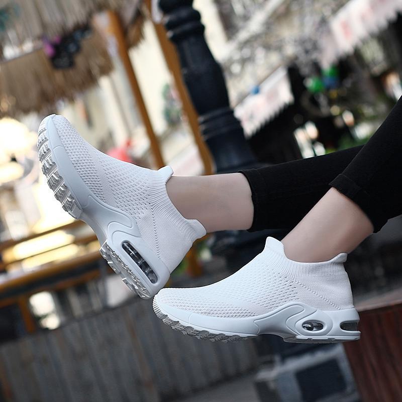 Zapatillas con Amortiguador sin Cordones, Malla Transpirable