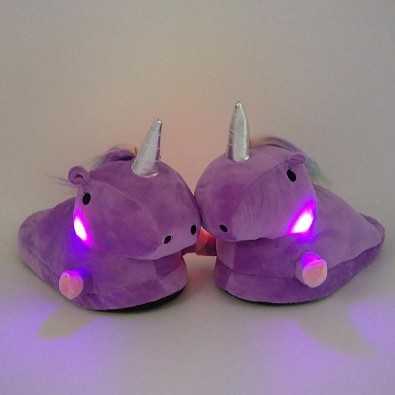 Luminous Unicorn Plush Slipper