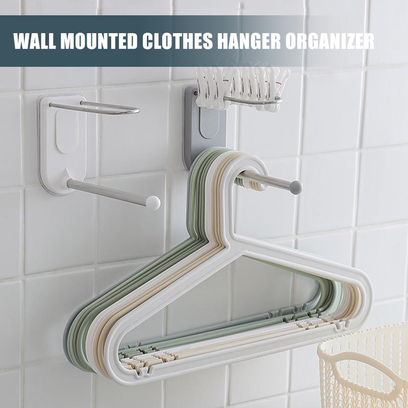 Wall Mounted Clothes Hanger Organizer