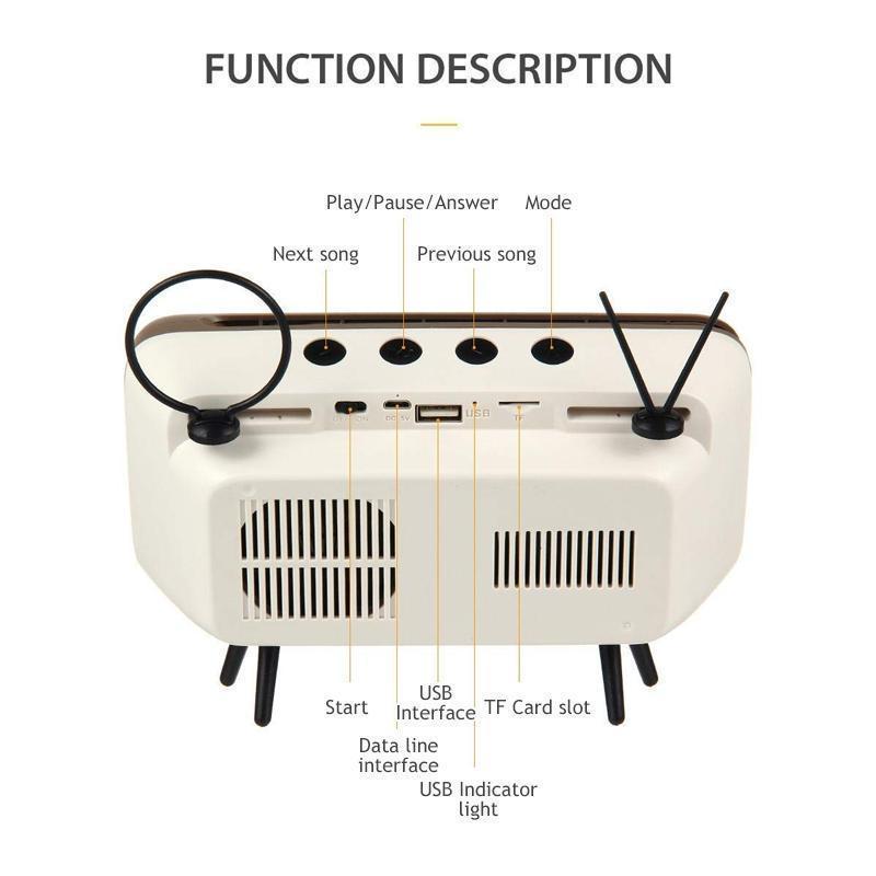 Retro TV Bluetooth Speaker+ Mobile Phone Holder