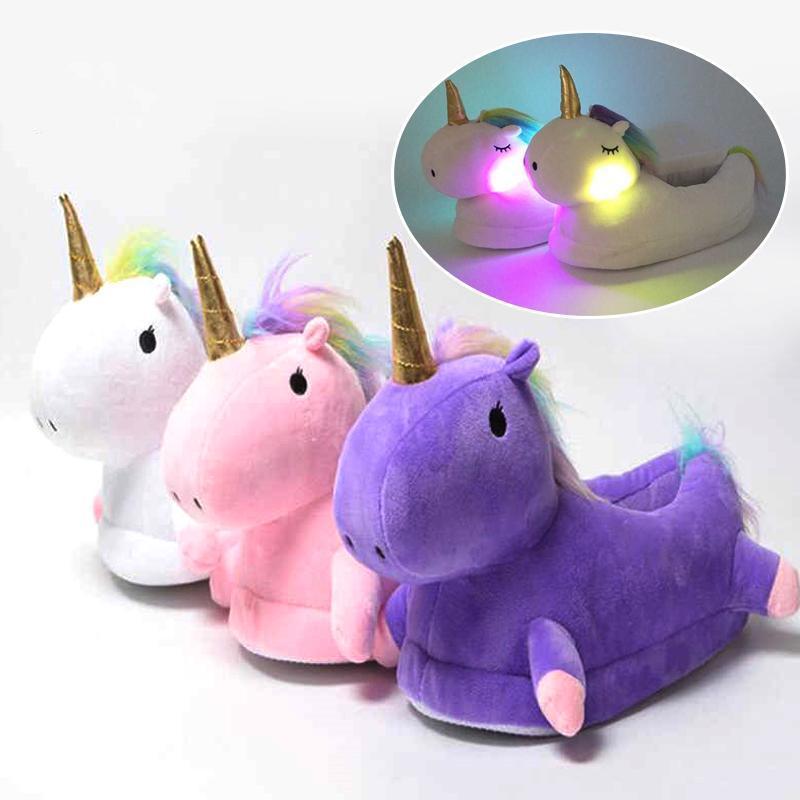 Luminous Unicorn Plush Slipper