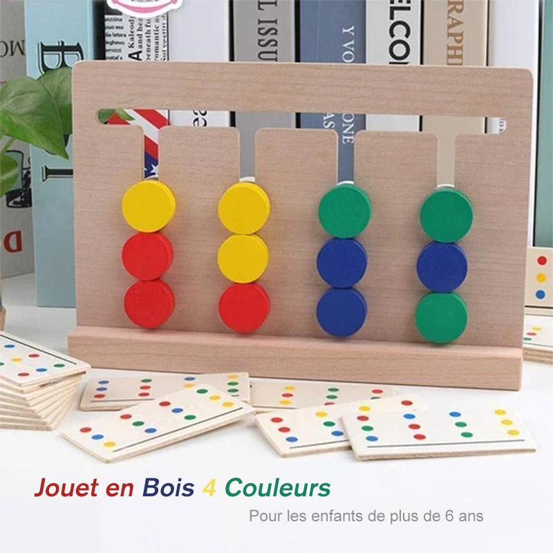 Jouet Éducatif en Bois à Quatre Couleurs