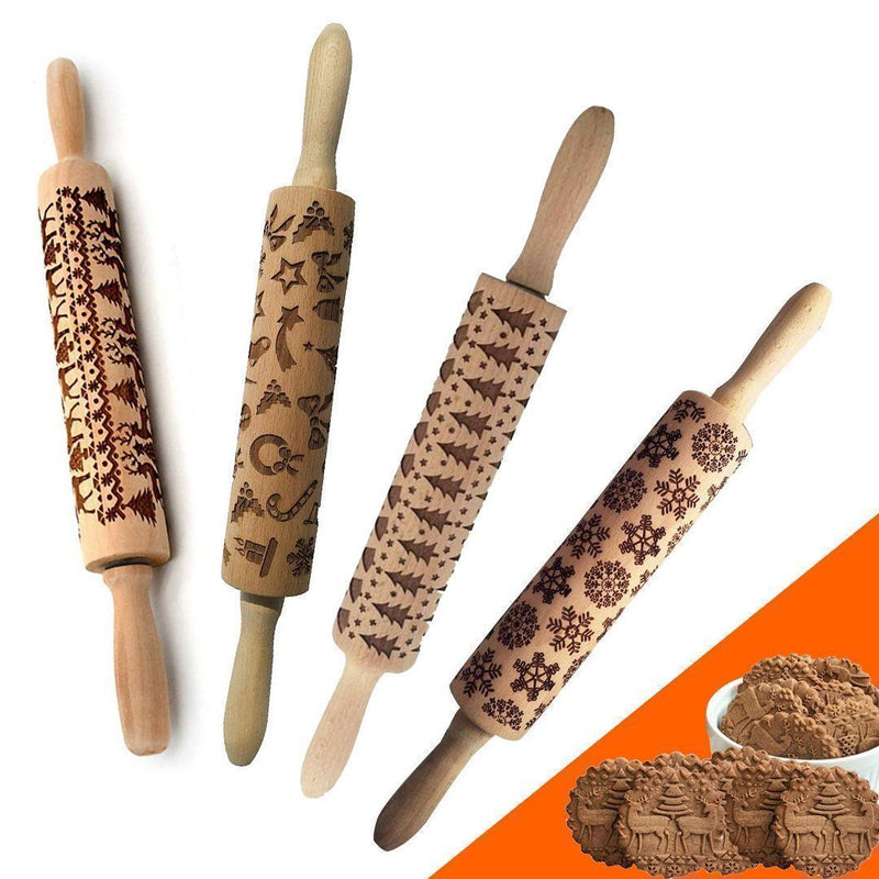 Amazing Christmas Embossing Rolling Pin