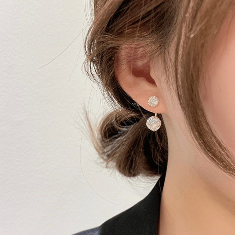 Boucles d'oreilles Boule Simple Diamant Creux