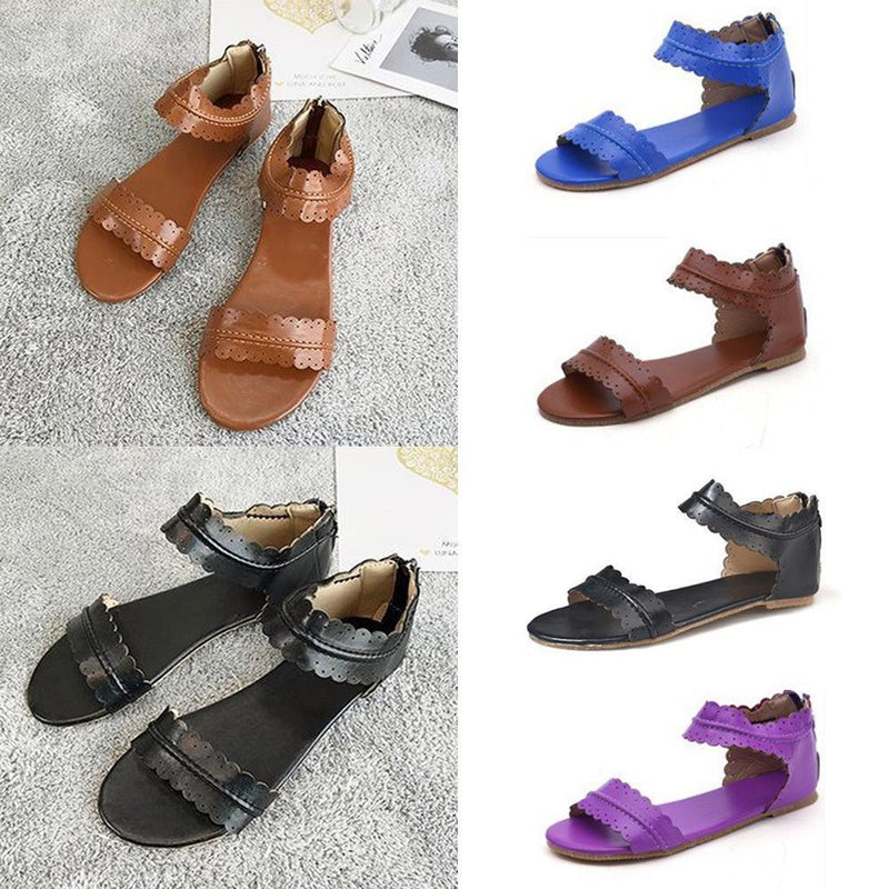 Sandalias Planas Romanas Para Mujeres