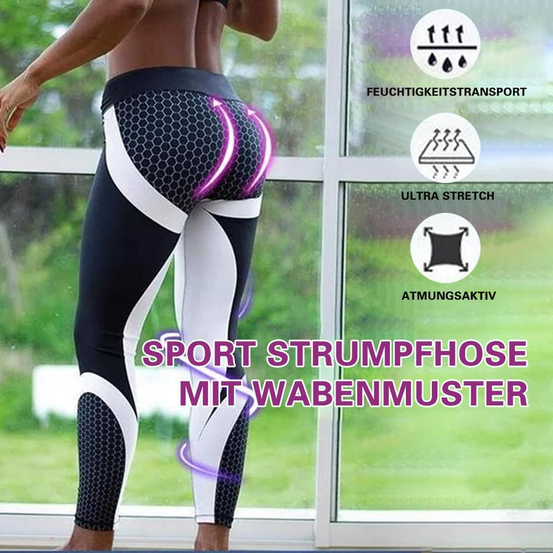 Freietaube Sport Strumpfhose mit Wabenmuster