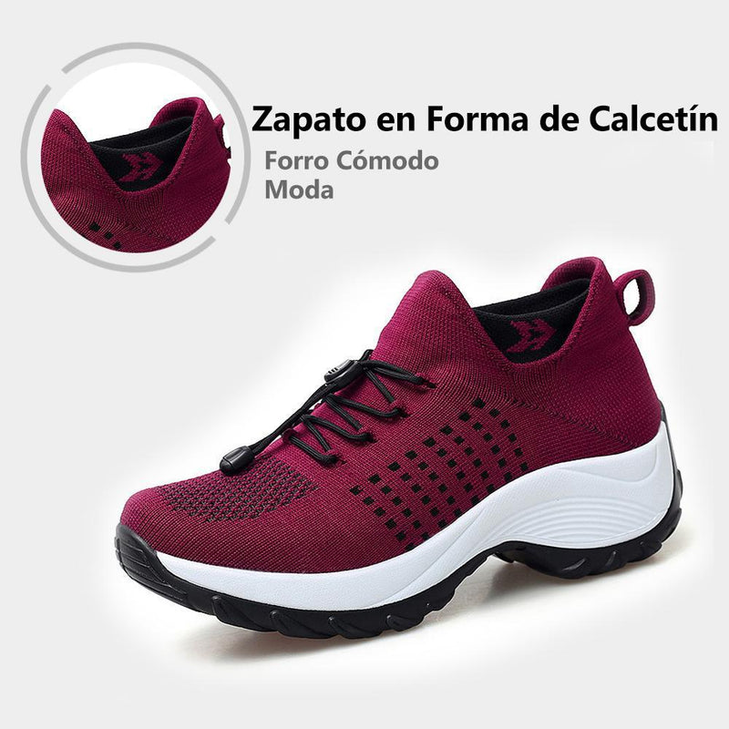 Zapatillas Super Cómodas Volantes de Talón Elevado