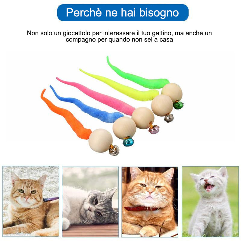 Giocattolo per gatti traballante con campanelli