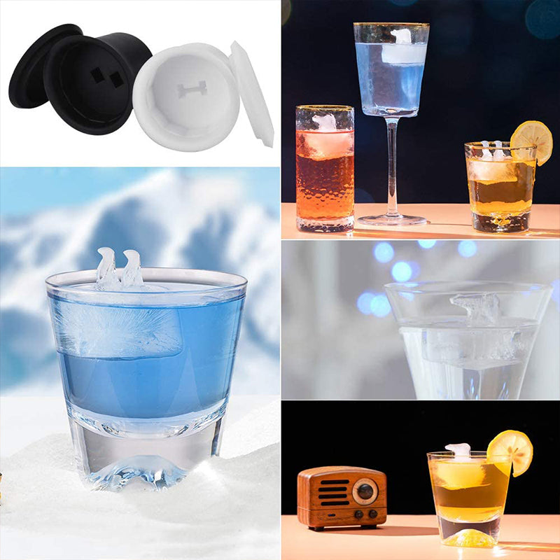 Polar Bear and Penguin Shape Ice Cube Molds