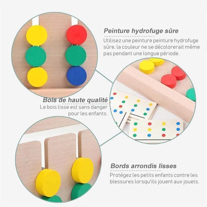 Jouet Éducatif en Bois à Quatre Couleurs