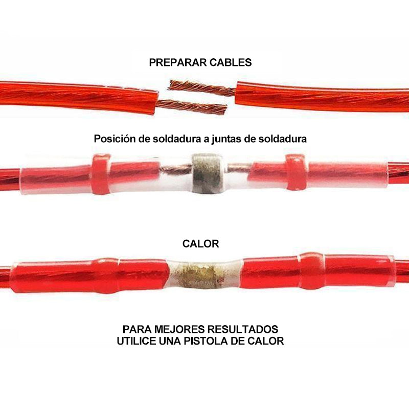 Conectores de alambre de soldadura a prueba de agua (50 piezas en un juego)