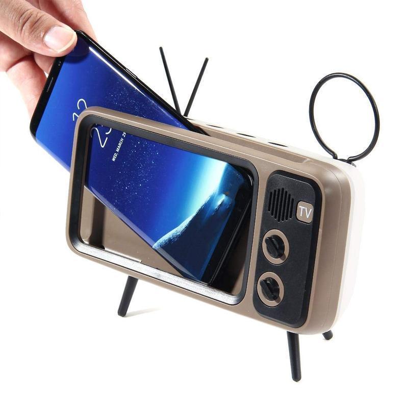 Retro TV Bluetooth Speaker+ Mobile Phone Holder