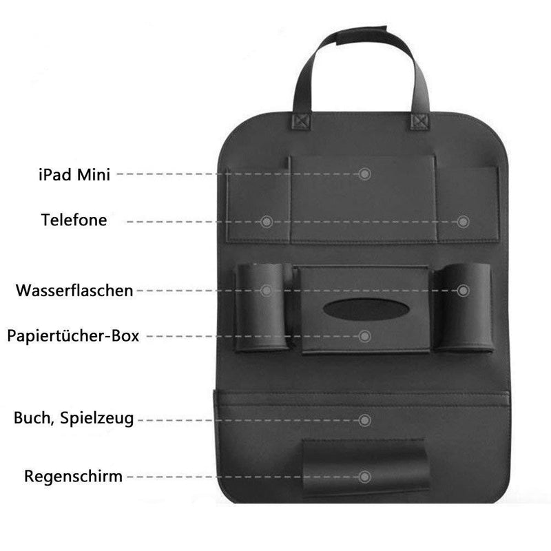 Multifunktionaler Auto Rücksitz Organizer,Aufbewahrungsbeutel,Autositz schützen