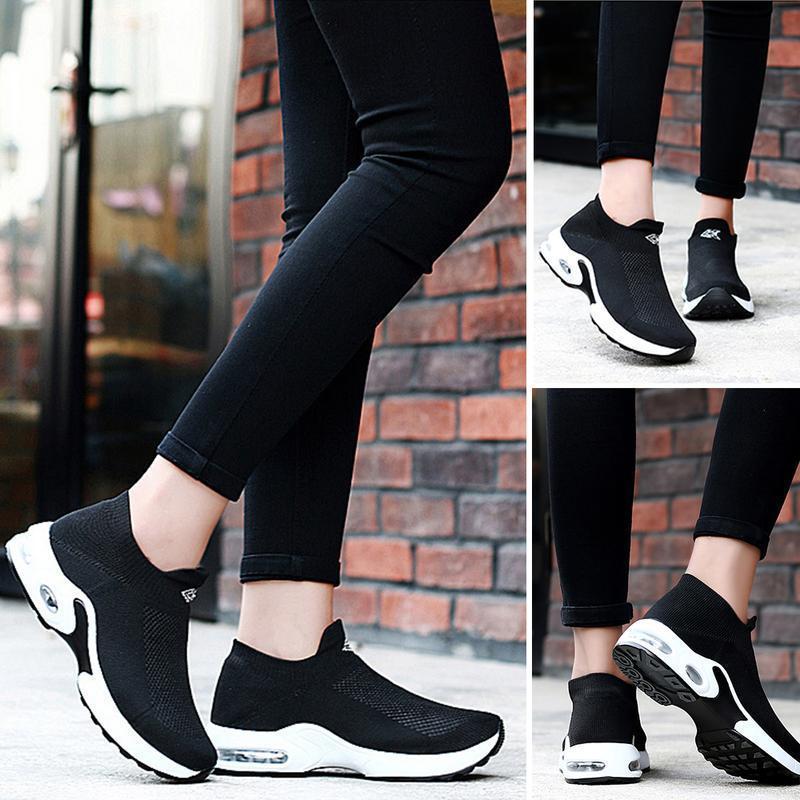Zapatillas con Amortiguador sin Cordones, Malla Transpirable