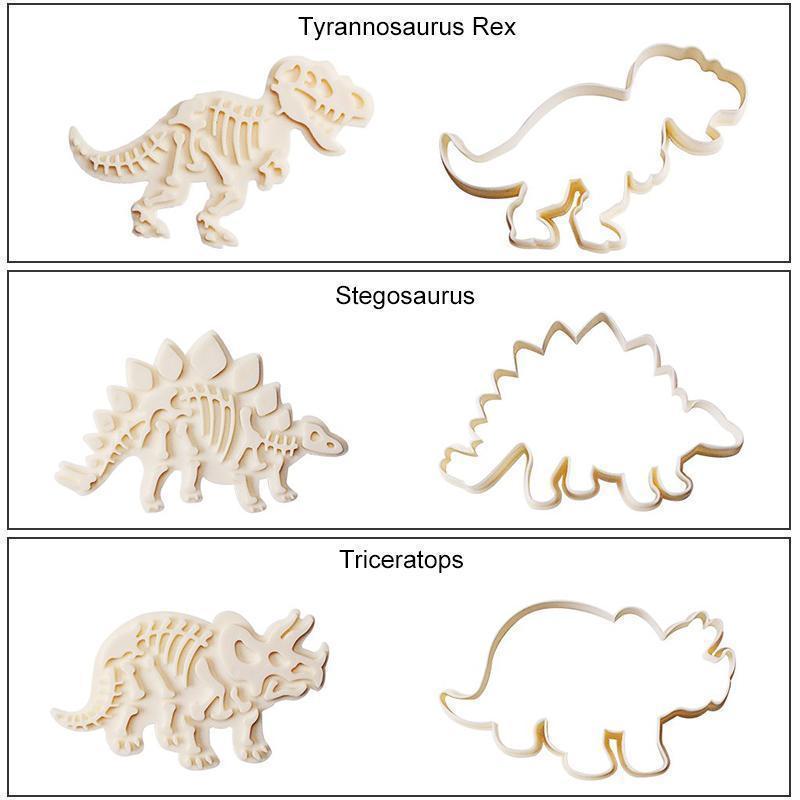 Bunnyear™ Dinosaur Cookie Molds(3 pics/set)