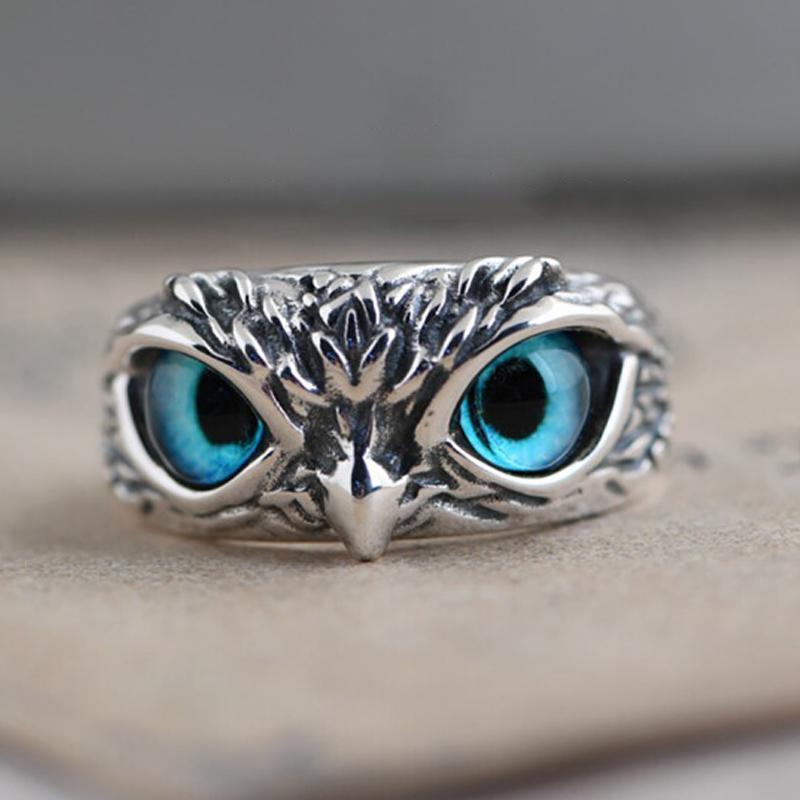 Bague de Hibou Œil de Démon Réglable