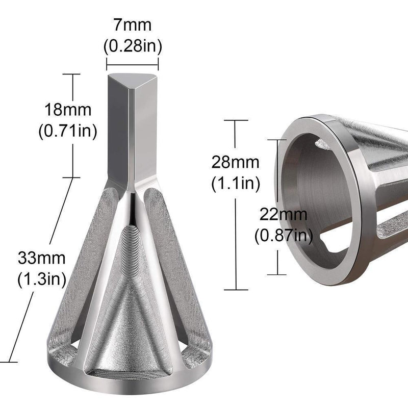 Deburring External Chamfer Tool for Drill Bit, 2 Pack