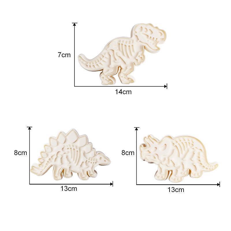 Bunnyear™ Dinosaur Cookie Molds(3 pics/set)