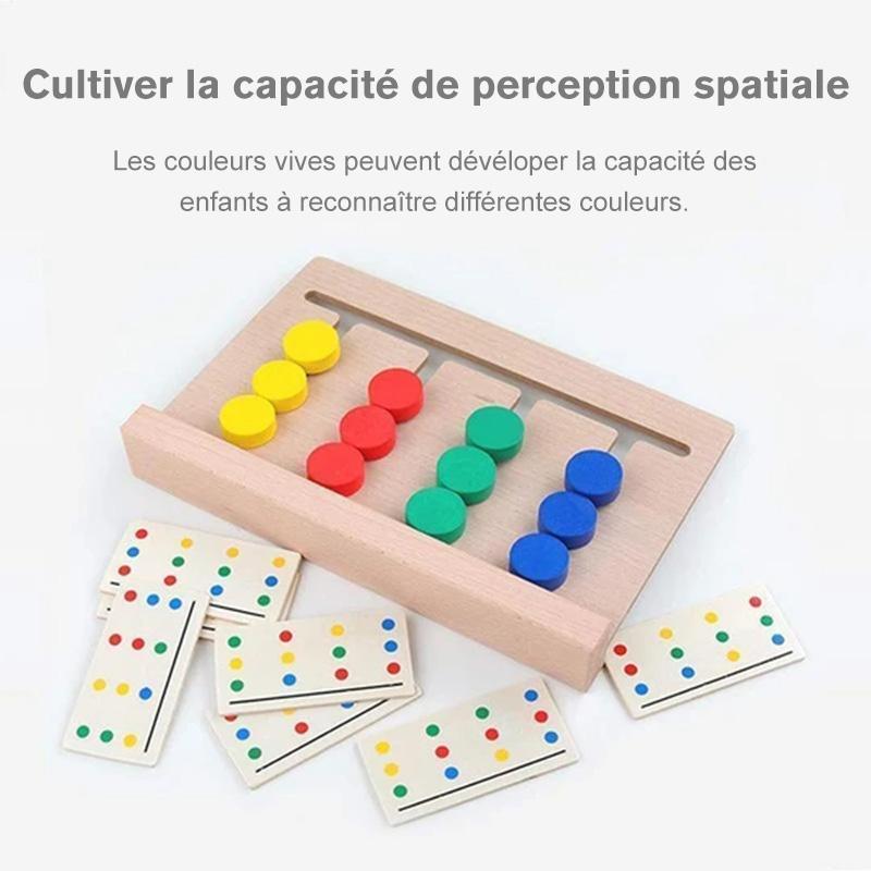 Jouet Éducatif en Bois à Quatre Couleurs