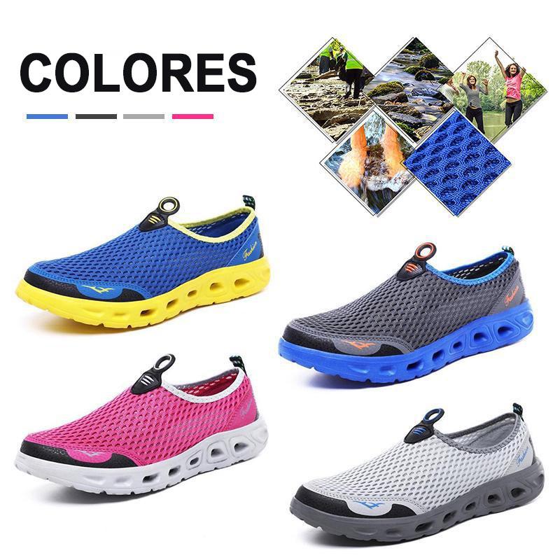 Zapatillas de Deporte de Malla Unisexo sin Cordones