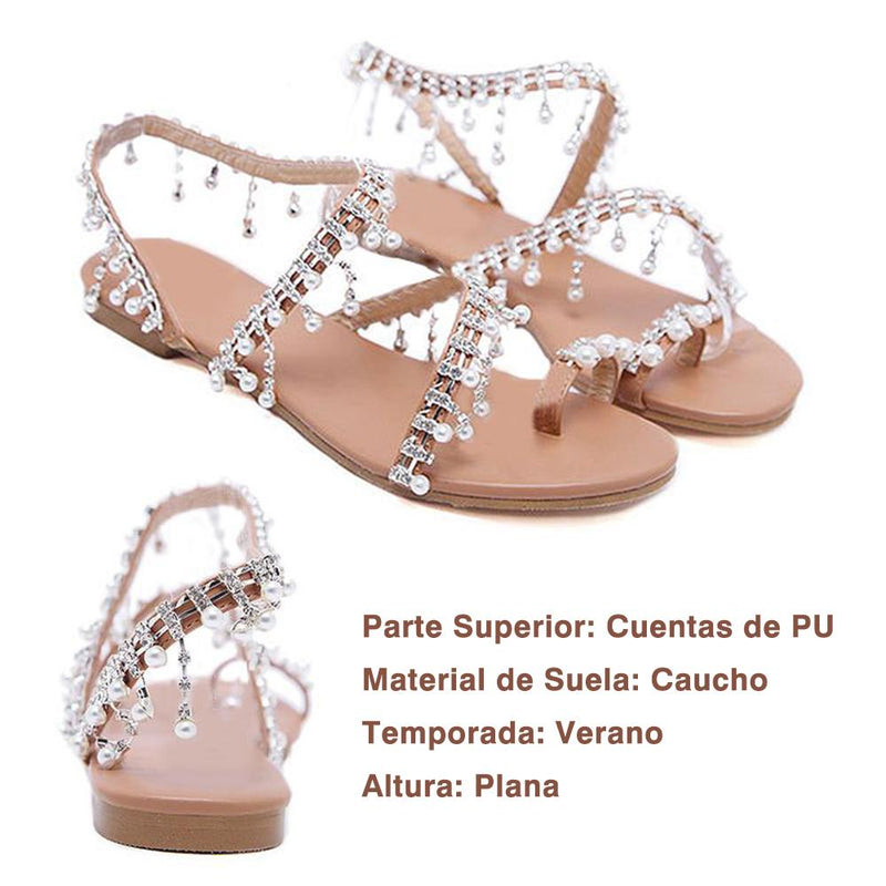 Sandalias con Cuentas de Moda para Mujer