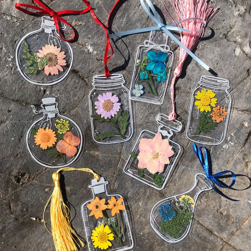 Transparent Dried Flower Bookmarks（30pcs）