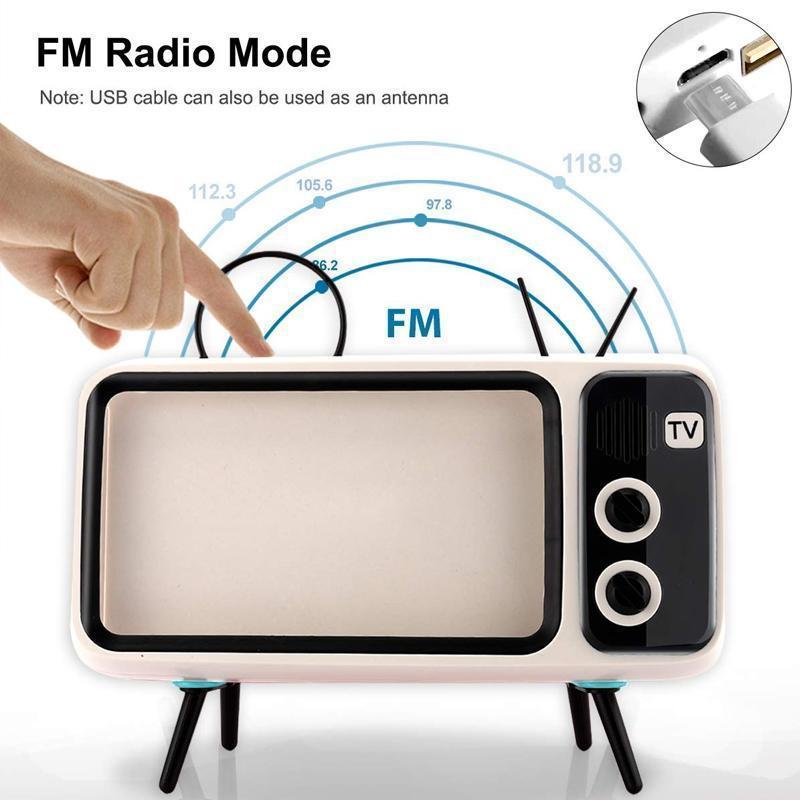 Retro TV Bluetooth Speaker+ Mobile Phone Holder