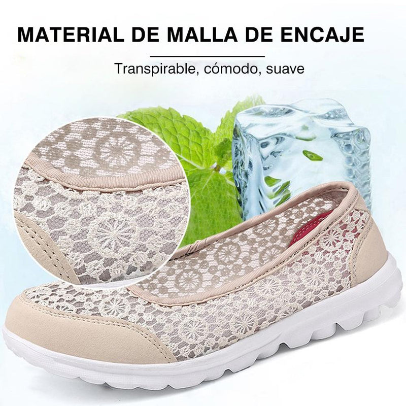 Zapatillas de Malla de Encaje Transpirables, Ultra Ligeras y Suaves