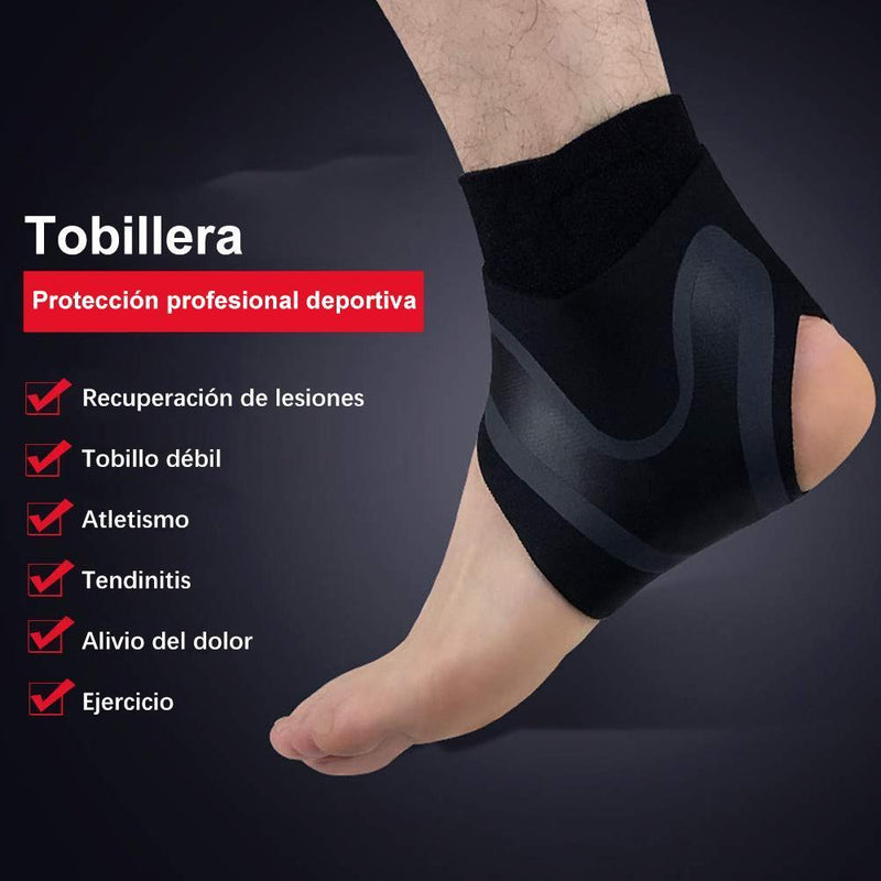 Tobillera Transpirable de Soporte Ajustable para Tobillo, 1 Par