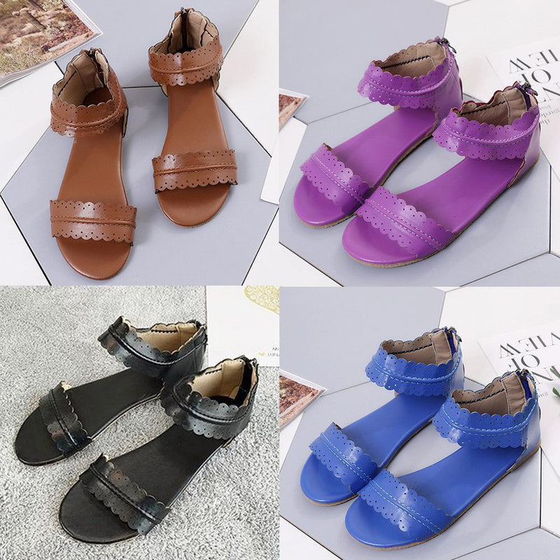 Sandalias Planas Romanas Para Mujeres