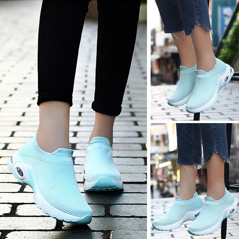 Zapatillas con Amortiguador sin Cordones, Malla Transpirable