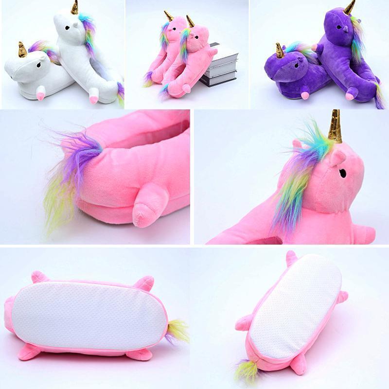 Luminous Unicorn Plush Slipper