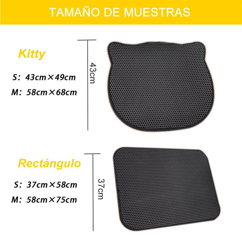 Hirundo Esterilla Impermeable de Doble Capa EVA Atideslizante para Arenas de Gatos