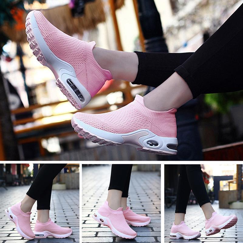 Zapatillas con Amortiguador sin Cordones, Malla Transpirable
