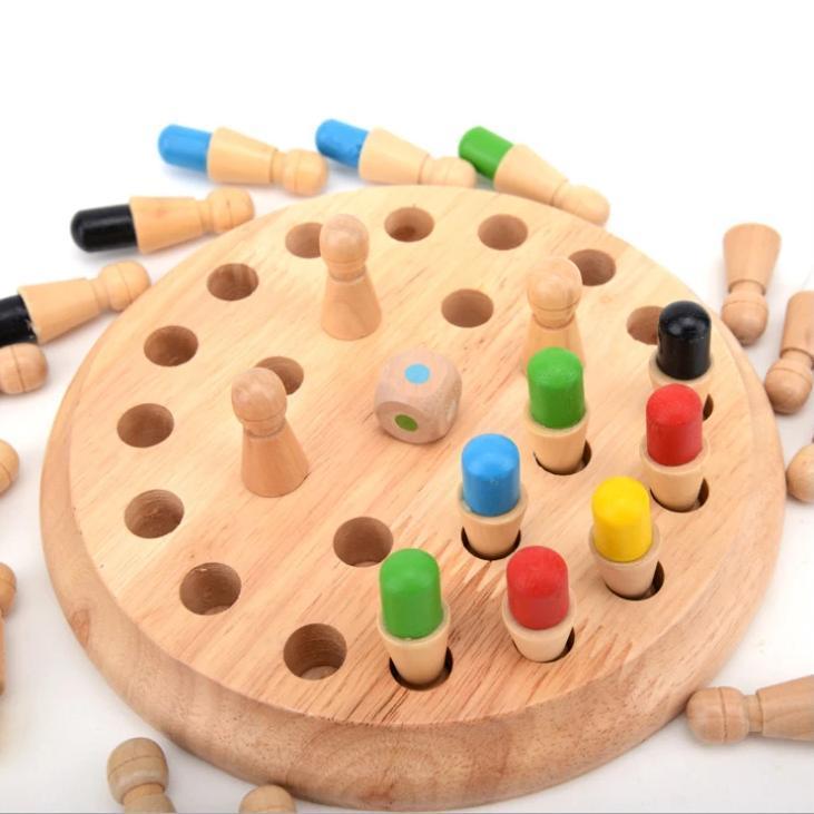 Échecs de bâton de match de mémoire en bois